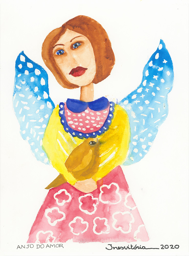 Aquarela ANJO DO AMOR de Inês Vitória