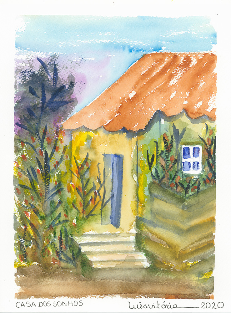 Aquarela CASA DOS SONHOS de Inês Vitória